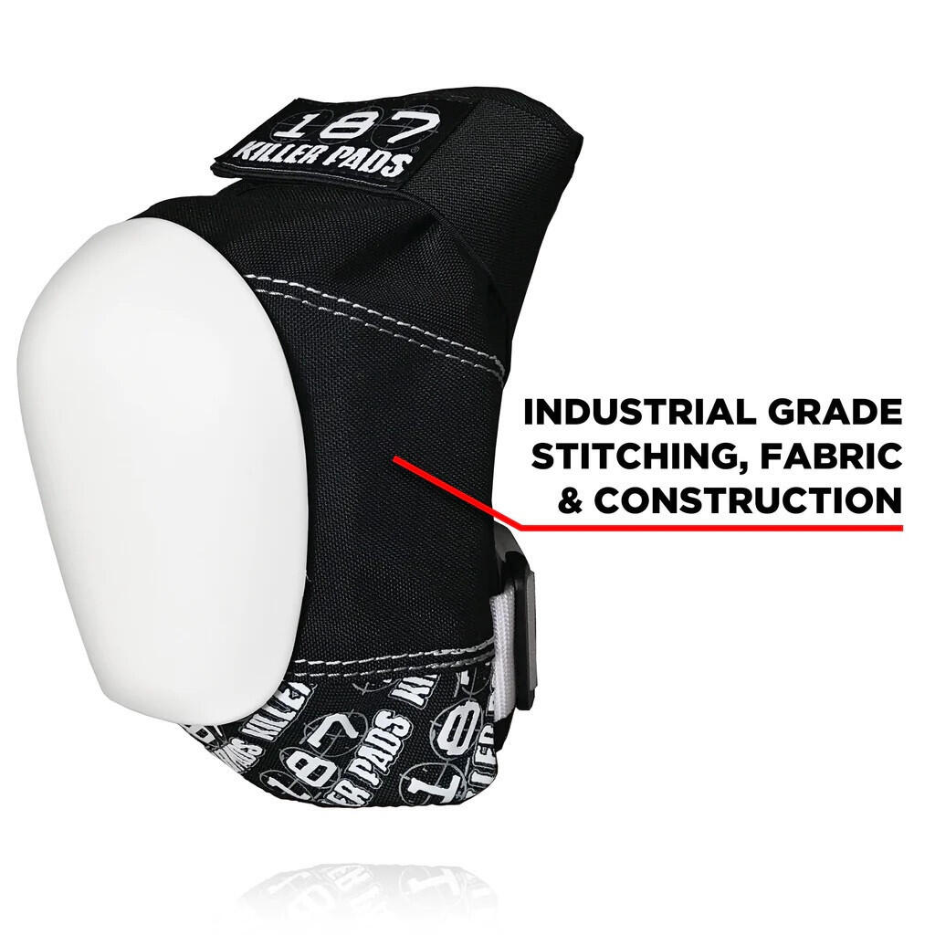 187 KILLER PADS Genouillère PRO Black White- Taille M 3/6
