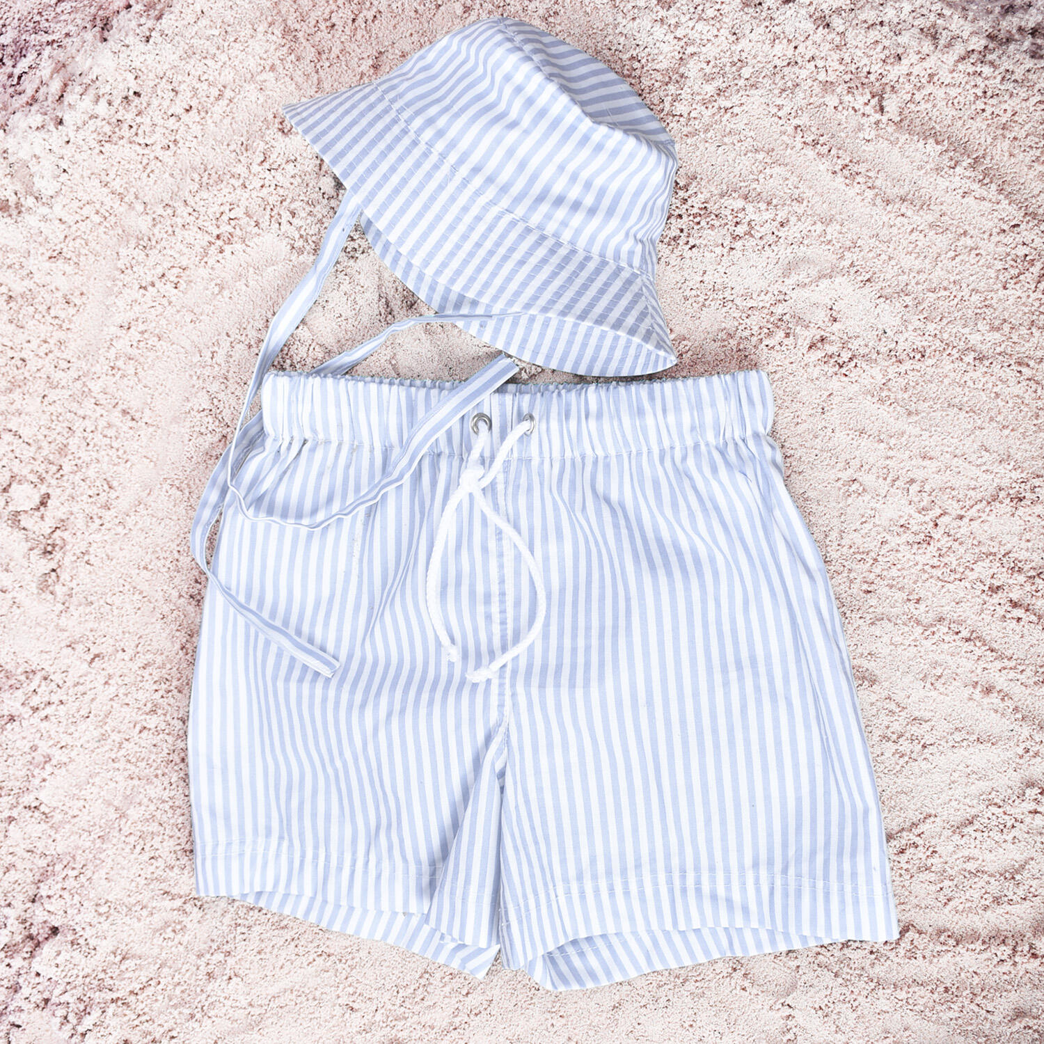 Swim Essentials Sun Hat - Blue/white - Blue Stripes 4/4