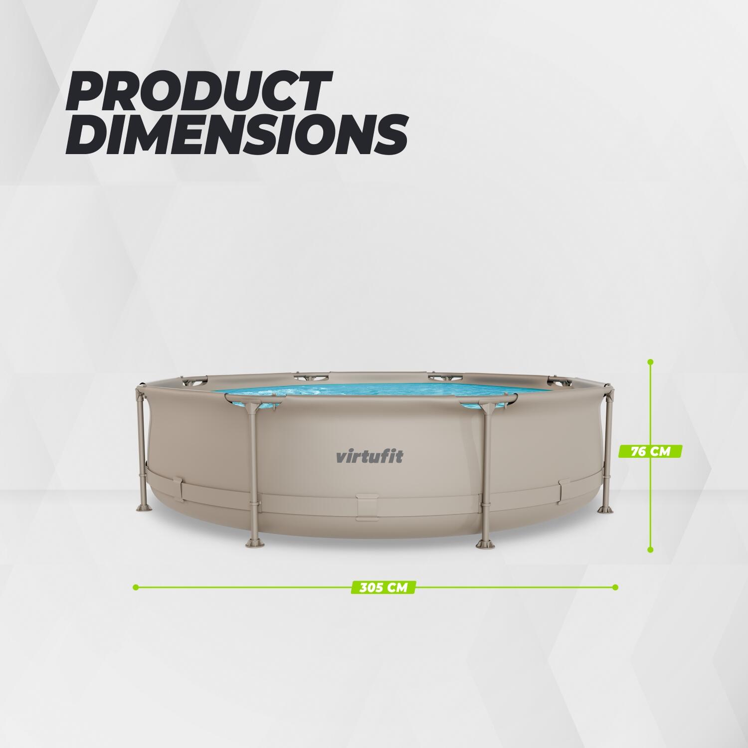 Piscine - Ronde - Ø305 x 76 cm - Beige 7/7