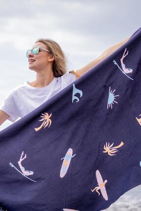 Serviettes de plage adulte navy
