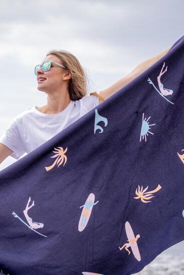 Serviettes de plage adulte navy