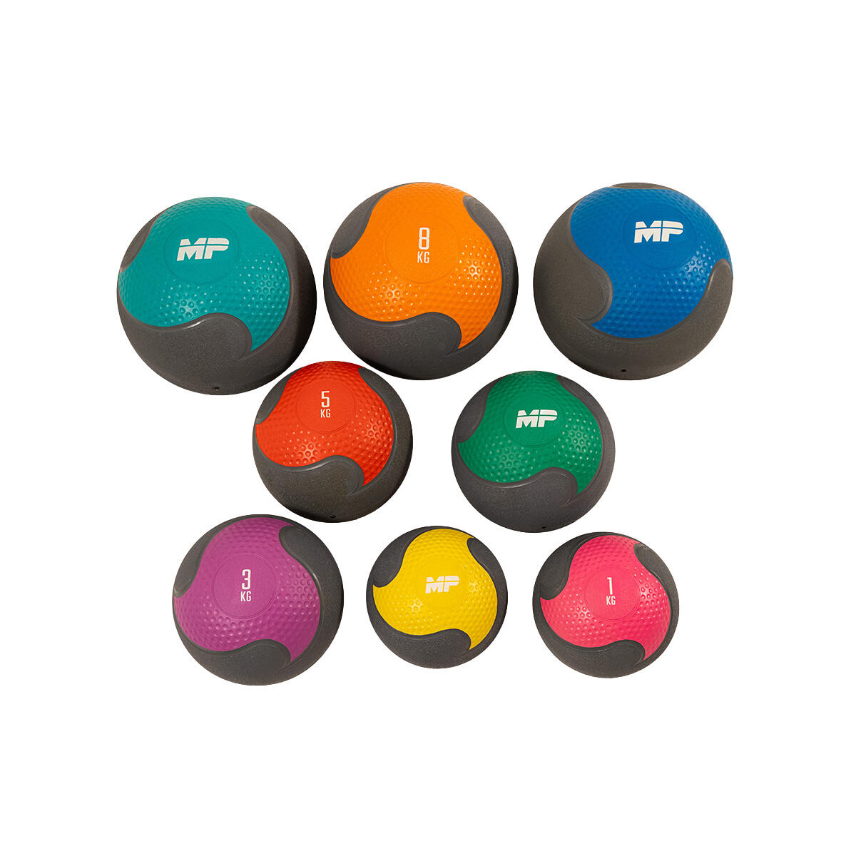 Muscle Power Rubber medicijnbal 1 kg 7/7