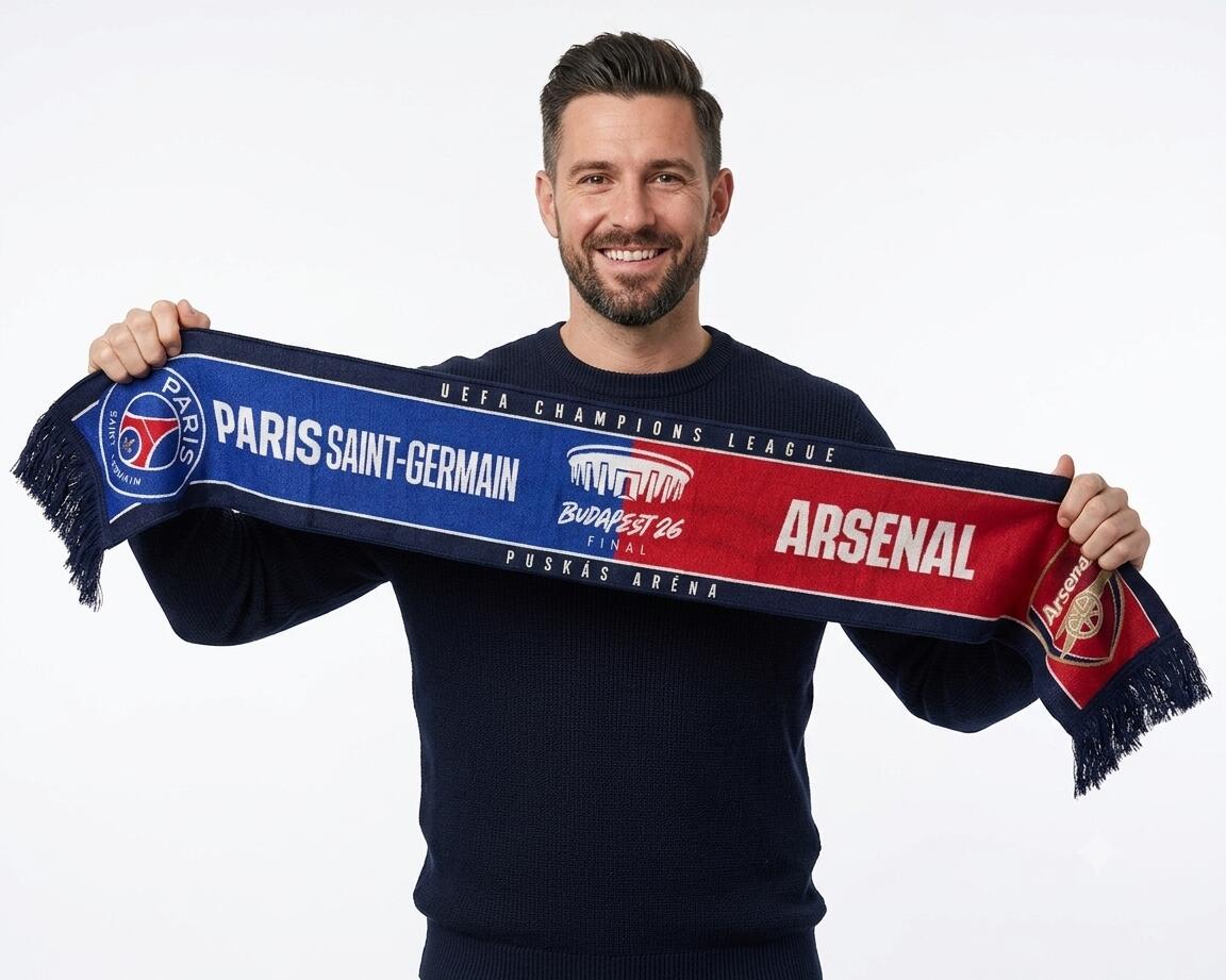 Echarpe Finale 2026 - Collection officielle - PARIS SAINT GERMAIN PSG vs ARSENAL 2/4