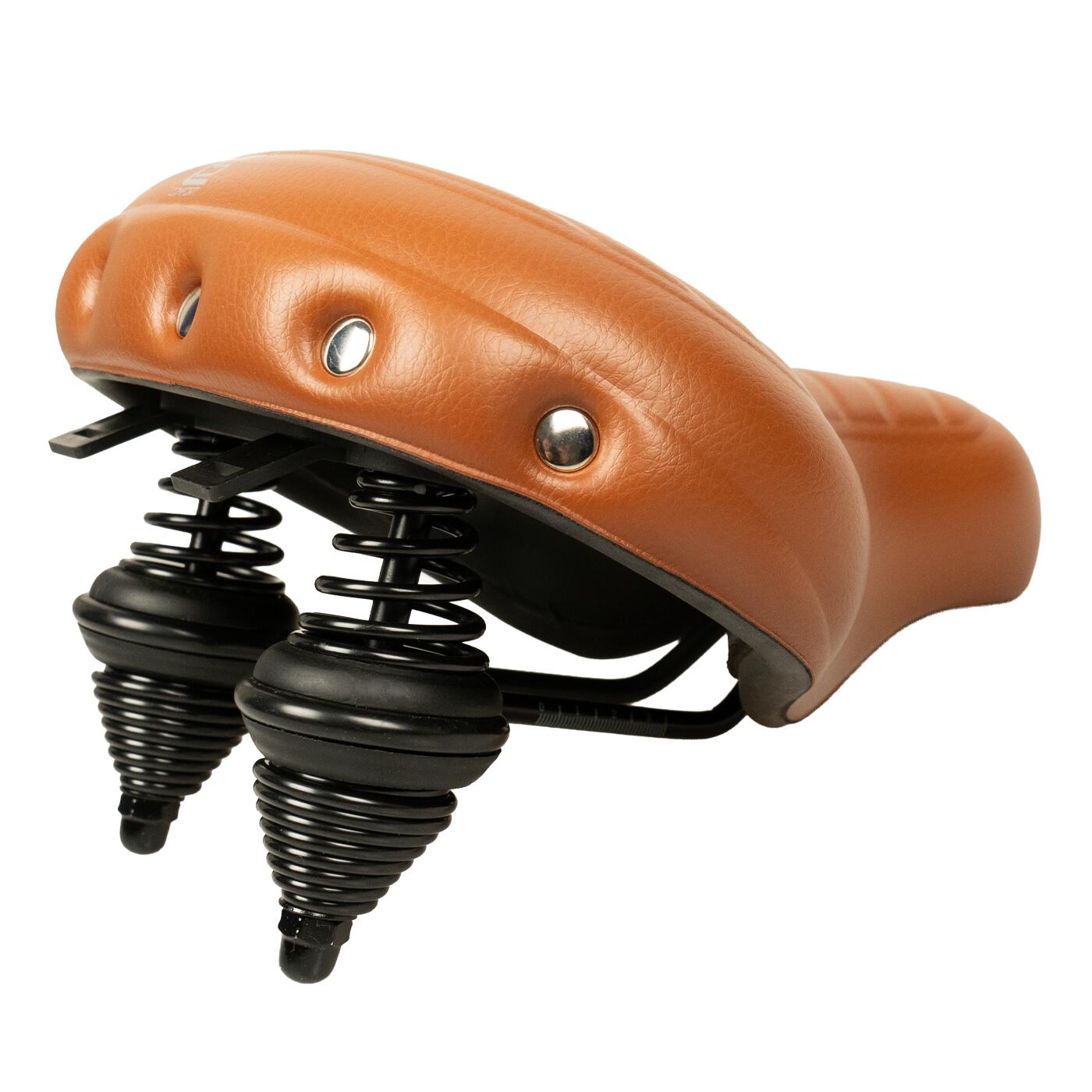 Selle Comfort Drifter Fietszadel - Wave Lichtbruin - Met Hangveren 2/4