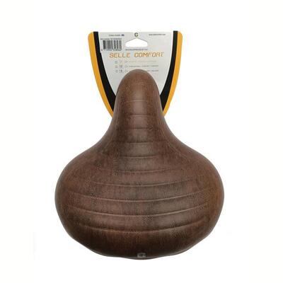 Selle comfort drifter fietszadel wave - bruin - met hangveren