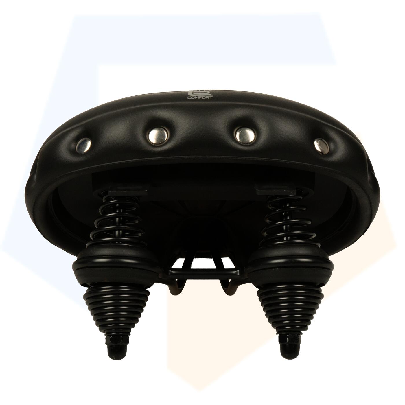 Selle Comfort Drifter Fietszadel Wave - Zwart - Met Hangveren 4/4