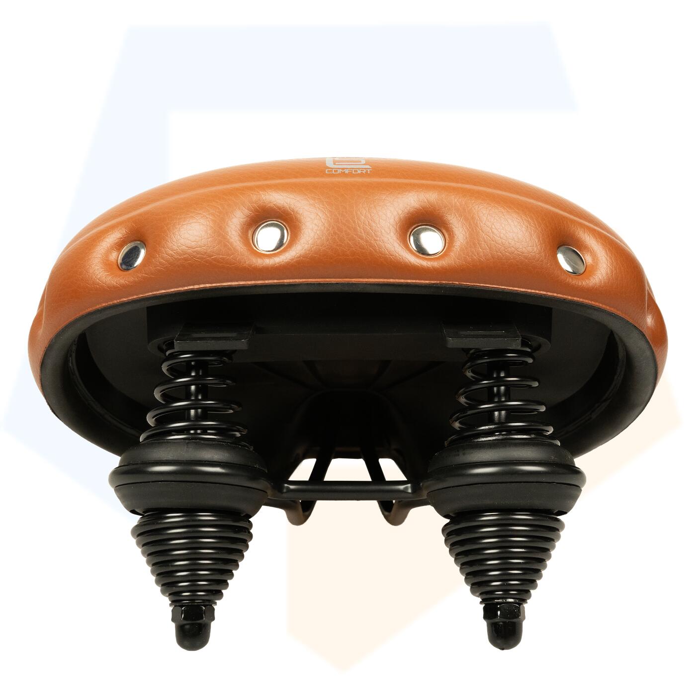 Selle Comfort Drifter Fietszadel - Wave Lichtbruin - Met Hangveren 4/4