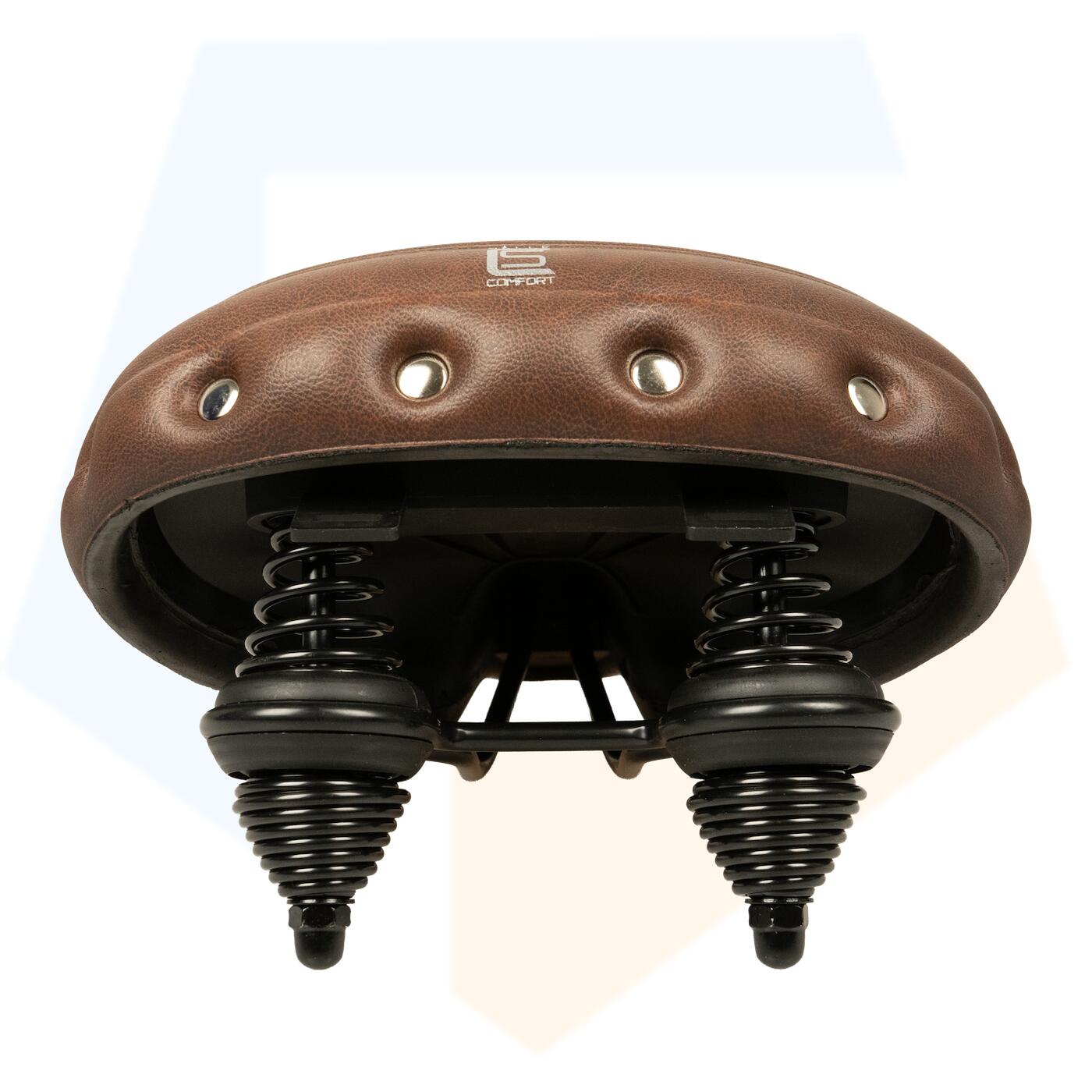 Selle Comfort Drifter Fietszadel Wave - Bruin - Met Hangveren 4/6