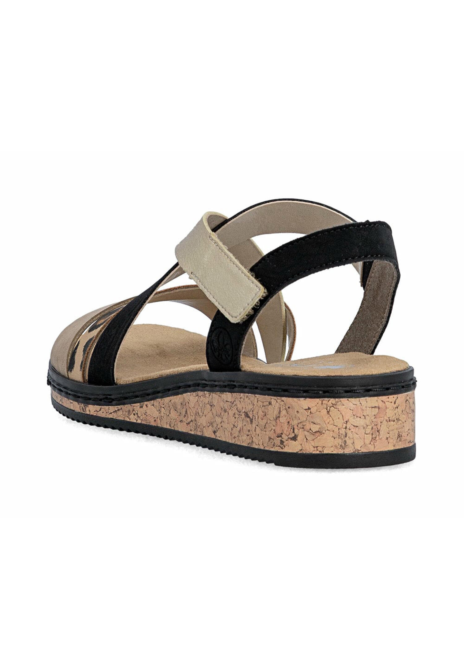 Rieker Damen Keilsandaletten Sandalen V3663-92 Frauen Schuhe Sandale Keilabsatz 3/5