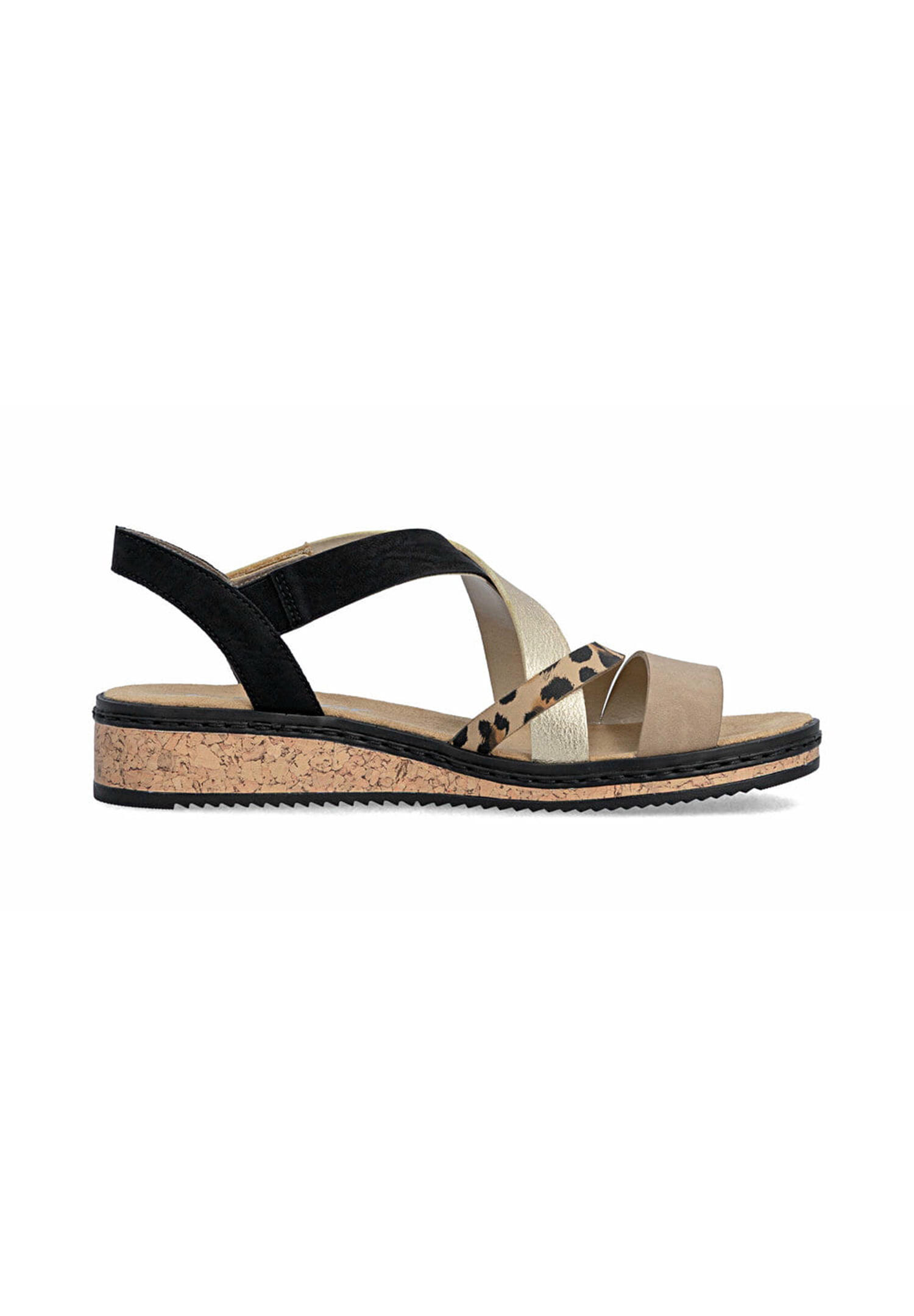 Rieker Damen Keilsandaletten Sandalen V3663-92 Frauen Schuhe Sandale Keilabsatz 2/5