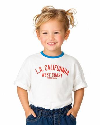 Camiseta de bebé crudo california