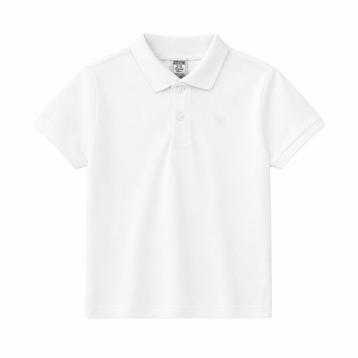 Camisa polo branca para 2/3