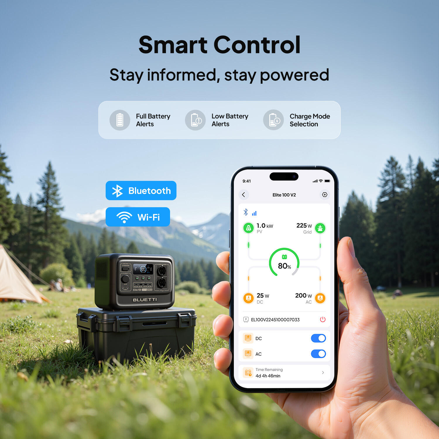 Estação de energia portátil Elite 100 V2 1024Wh gerador para camping , caravana 5/7
