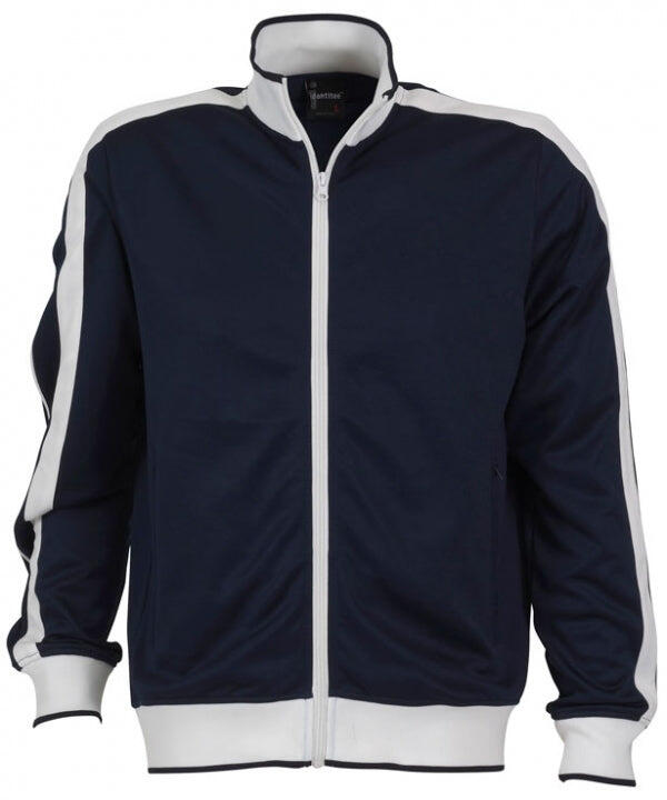 Mens Varsity Track Winter Jacket - Black XXL