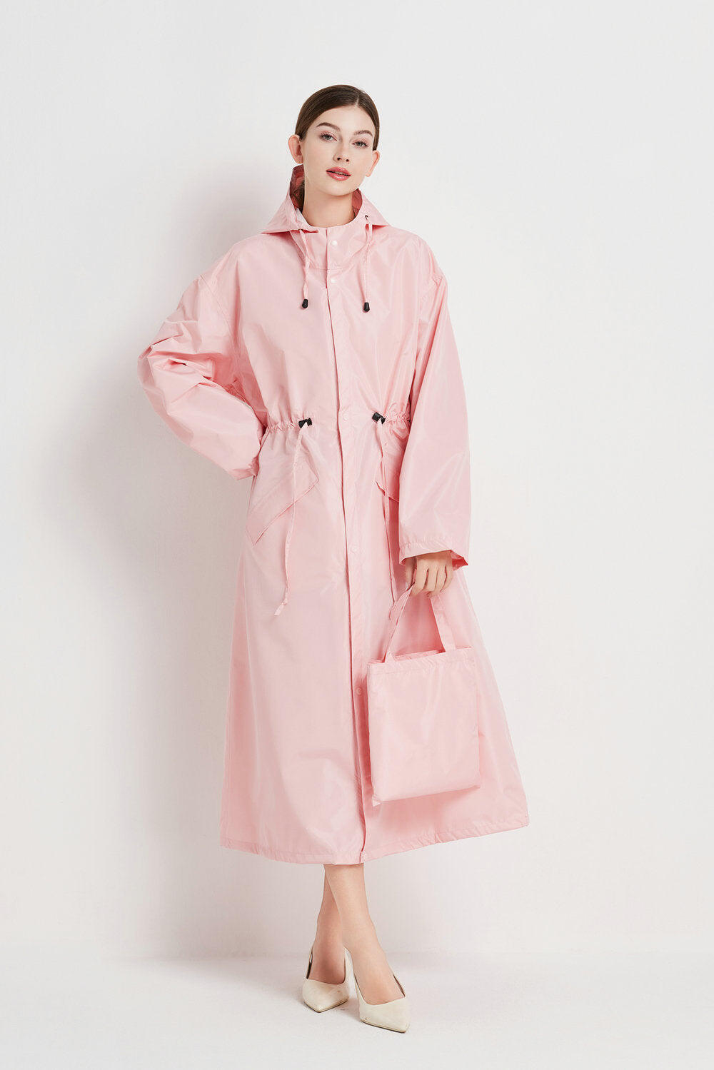 Women's Lightweight Waterproof Rain Jacket - Pink M