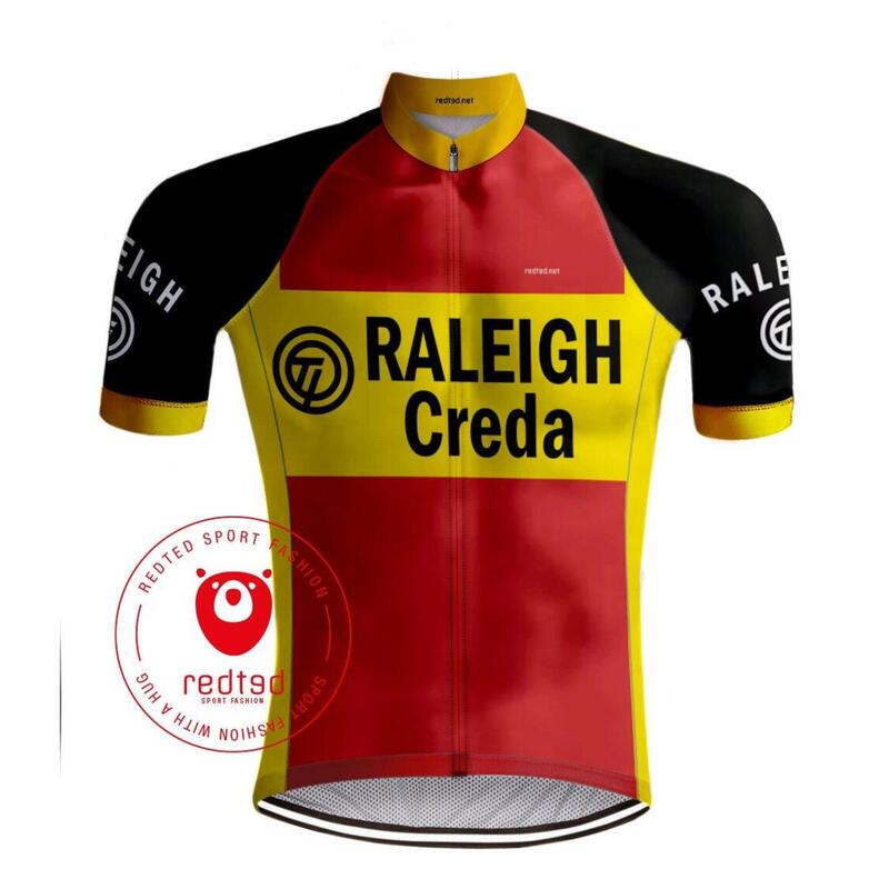 MAILLOT CYCLISME VINTAGE TI-RALEIGH - REDTED
