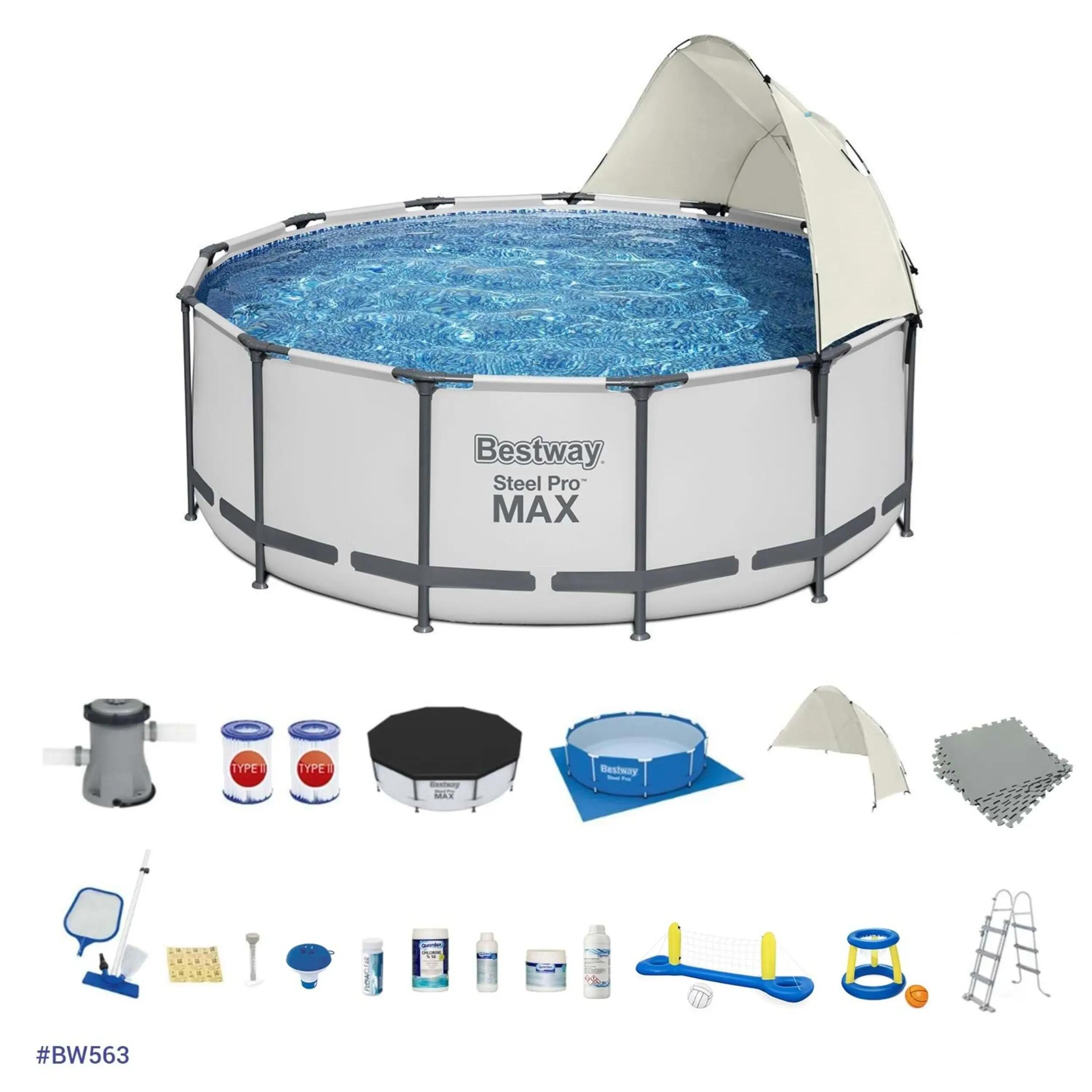 Bestway Gölgelikli Prefabrik Havuz Seti 427x122cm BW563 5612X 1/7