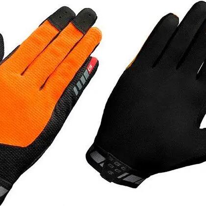 GripGrab Vertical Long Gloves Black Orange