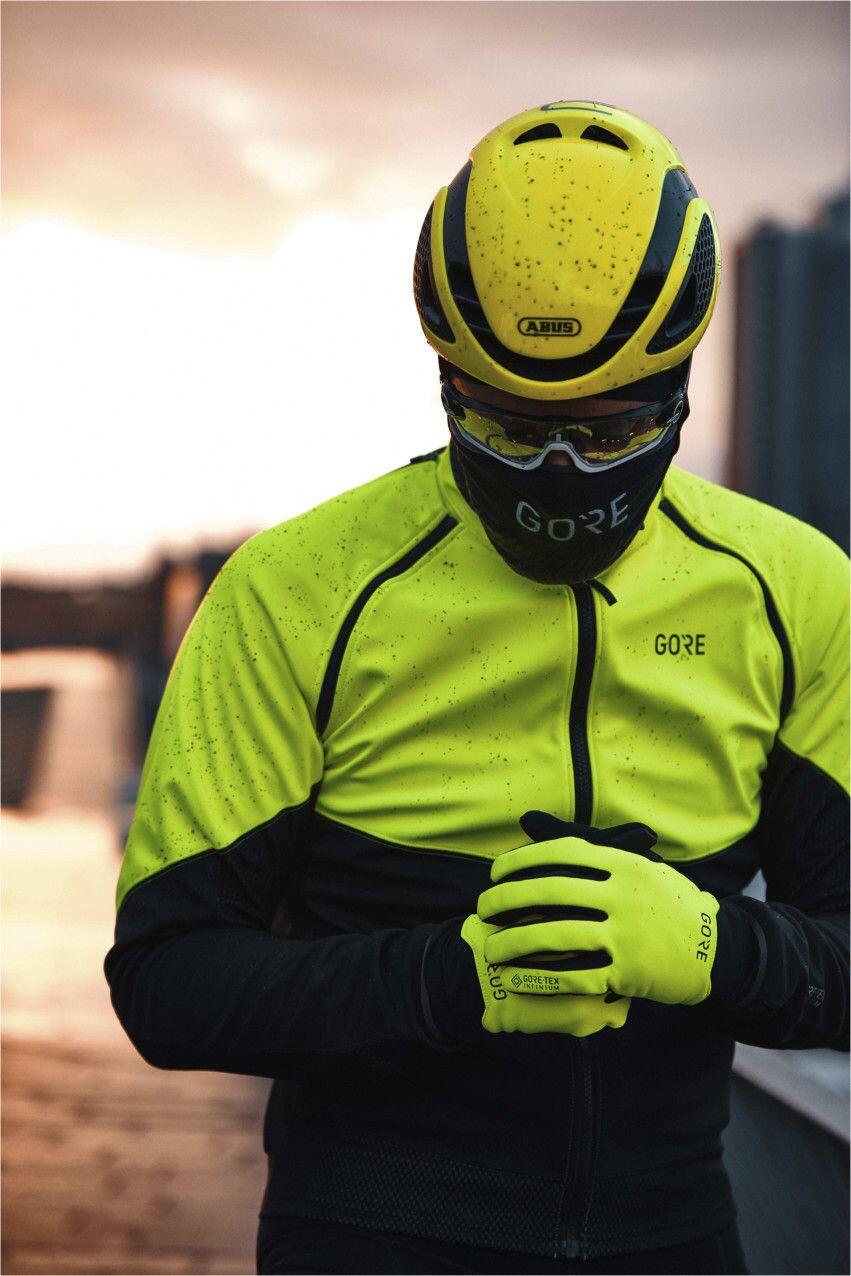 Unisex Gore Wear Gore-Tex infinium Mid Long Gloves Black/Yellow 4/4
