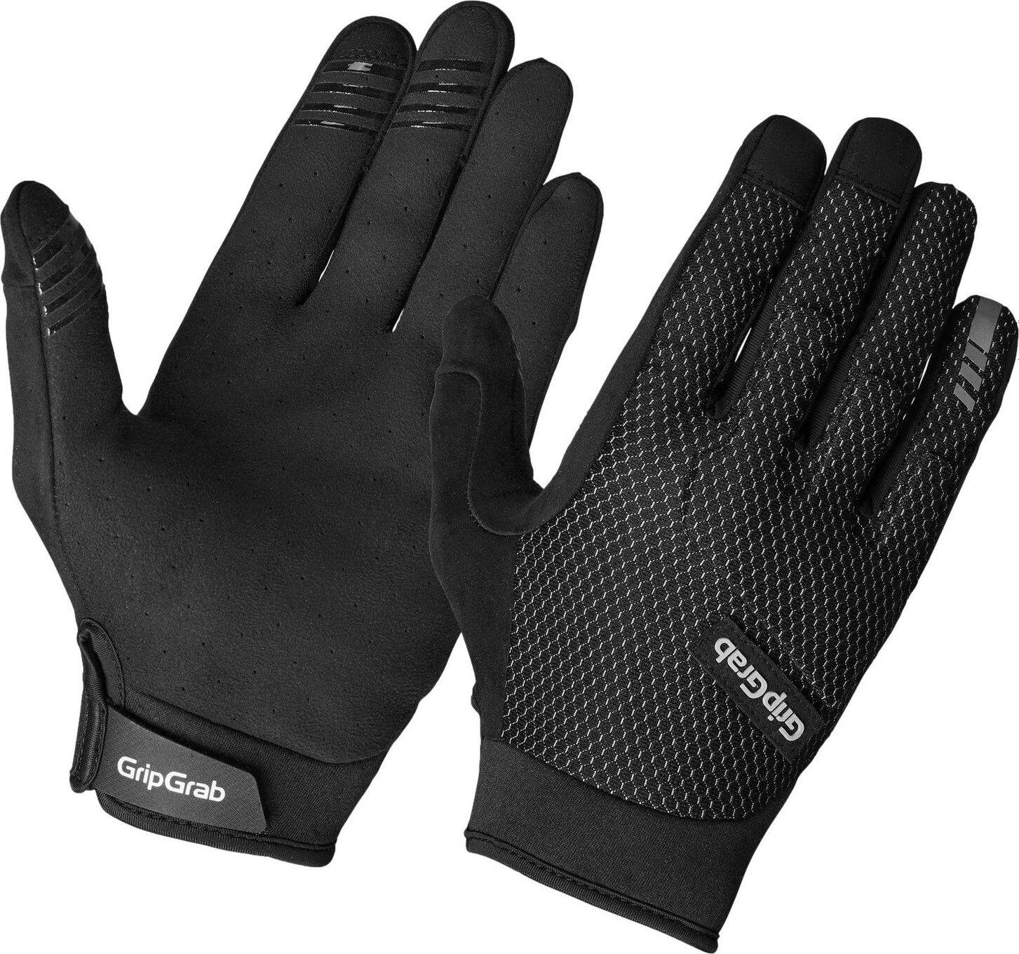 Gripgrab Descent Guarded Full Finger Summer Gloves Black - L