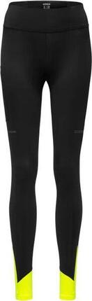 Gore Wear Concurve Thermo Dames Long Running Tight Zwart/Geel