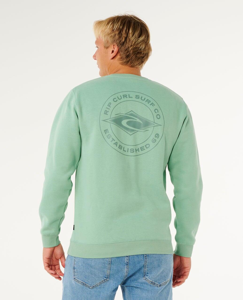 Sweat Homme Stapler Crew - Aloe 3/6