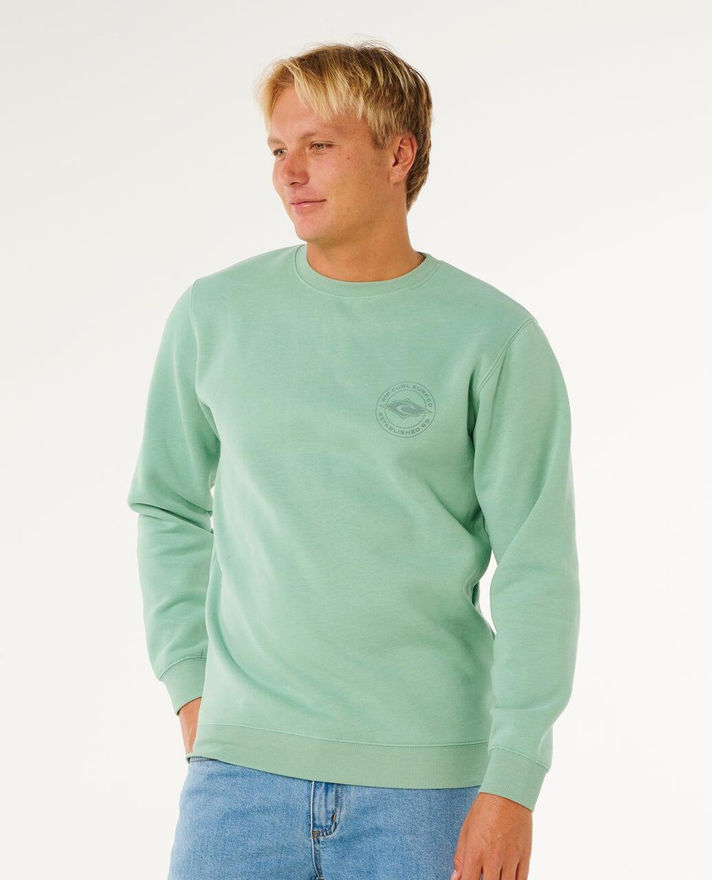 Sweat Homme Stapler Crew - Aloe 2/6
