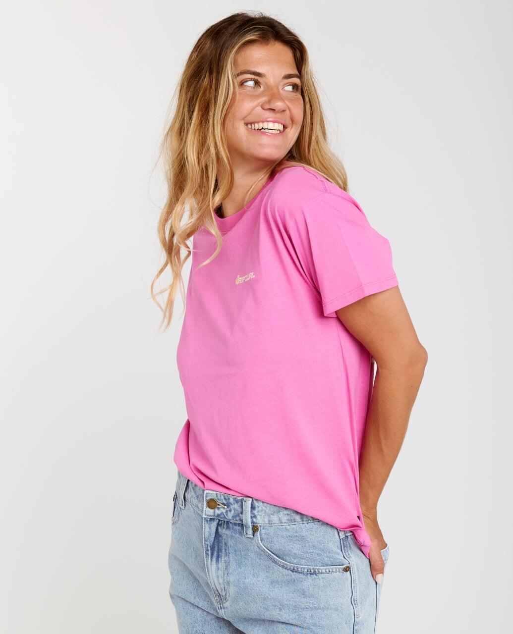 T-shirt Femme Molokaï Relaxed - Super Pink 2/6