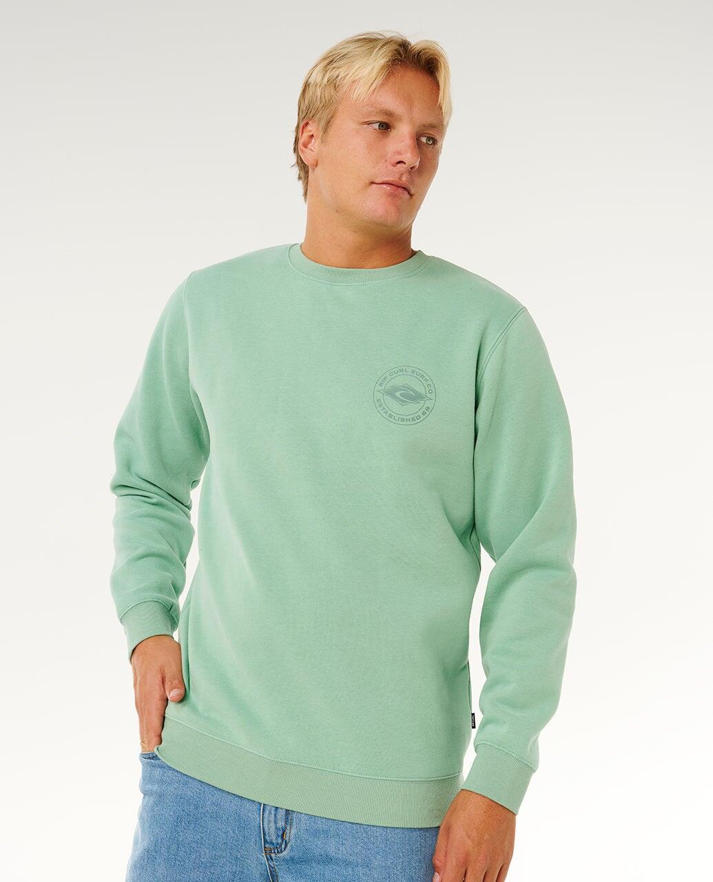 Sweat Homme Stapler Crew - Aloe 6/6