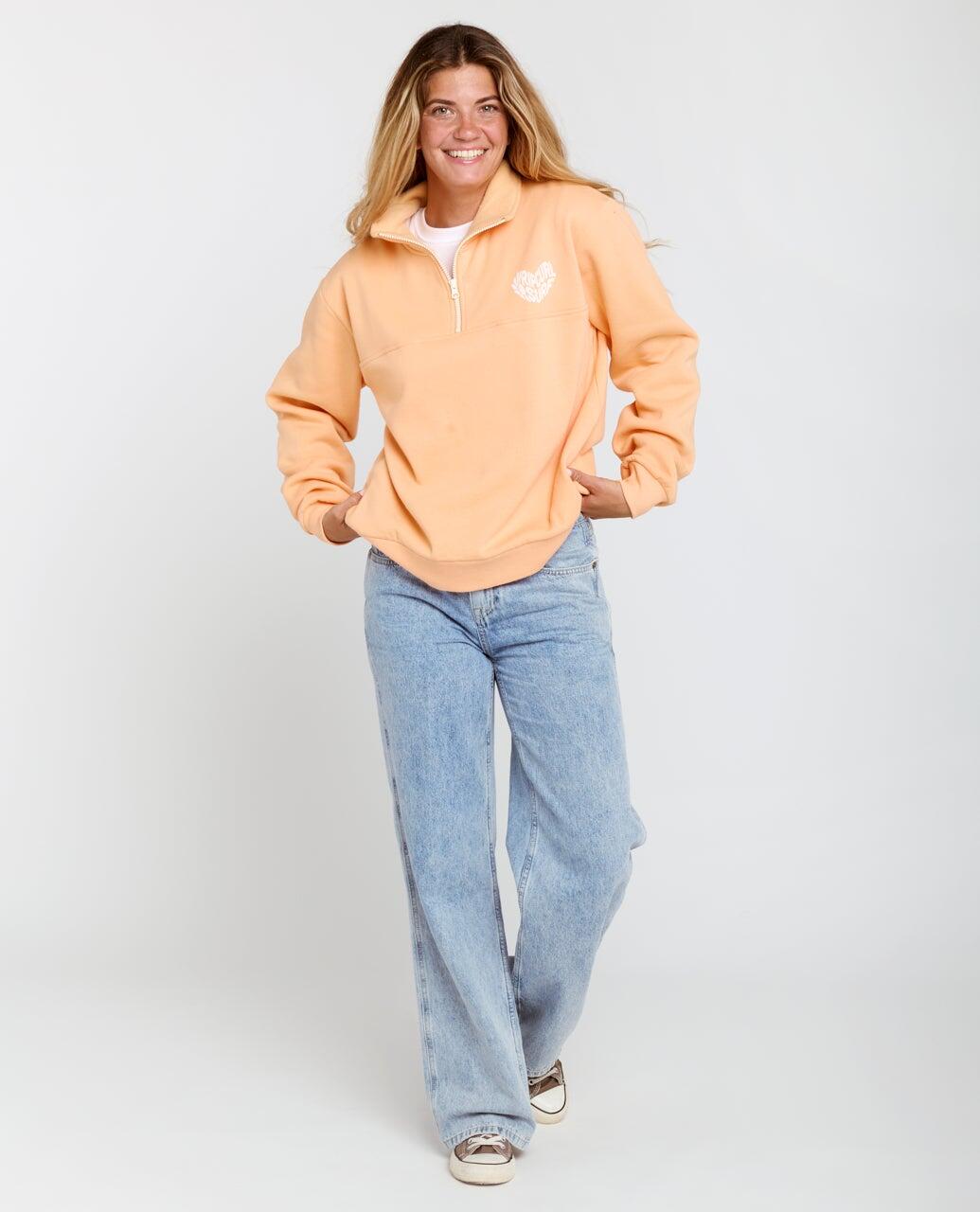 Sweat Femme Rc Heart Half Zip - Peach 4/5