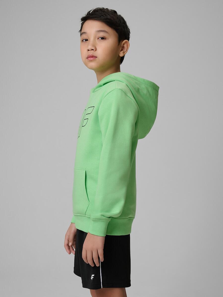 Bluza dresowa regular z kapturem chłopięca 4F 4FJRSS26TSWSM2748 5/7