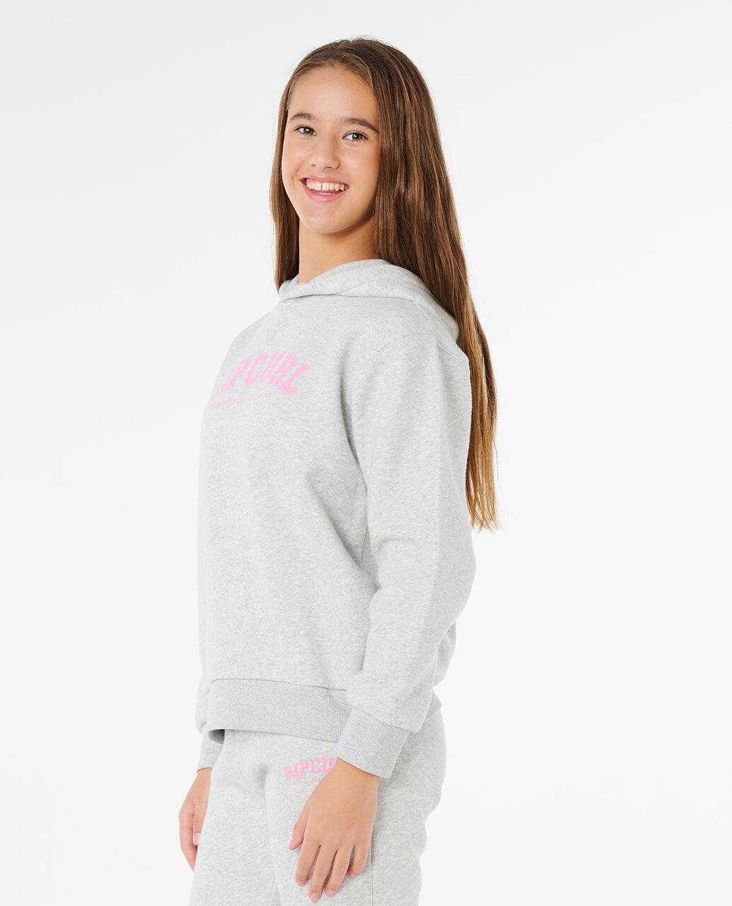 Sweat à capuche Fille Staple Varsity - Light Grey Marle 2/6