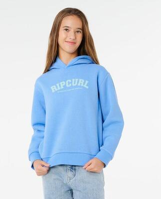 Hoodie meisjes staple varsity - light grey marle