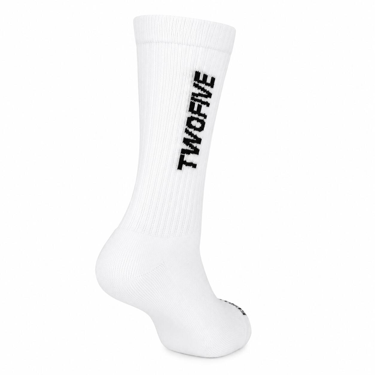 Calcetines Deportivos Unisex TWOFIVE - Algodón Acolchado  - 3 Pares - Blanco 6/6