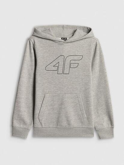 Bluza dresowa regular z kapturem chłopięca 4F 4FJRSS26TSWSM2748