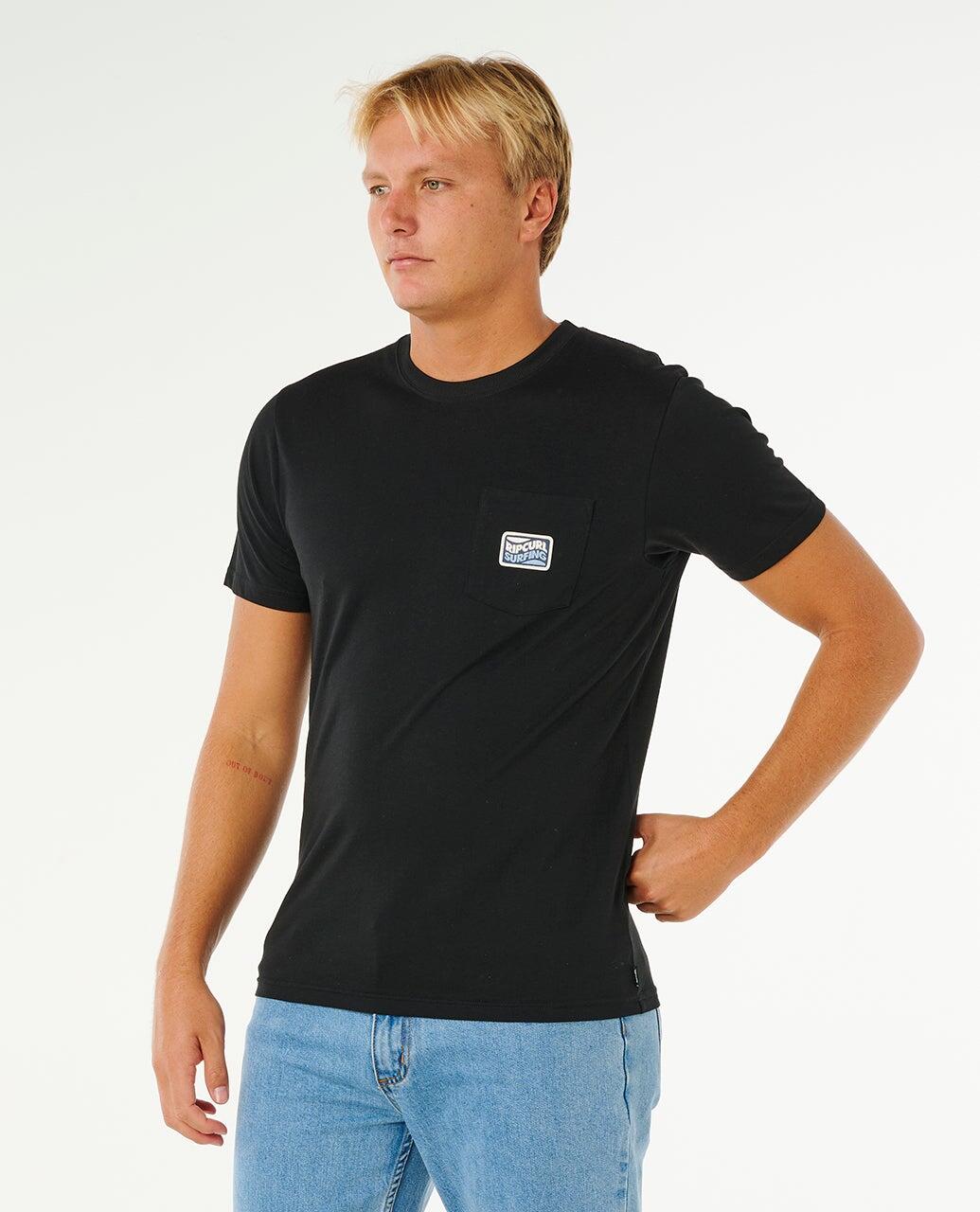 T-shirt Homme Streamline Pocket Badge Standard Tee - Black 2/6