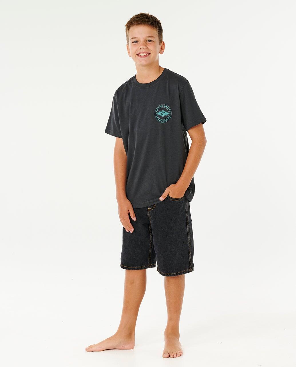 T-shirt Garçon à manches courtes Stapler - Washed Black 4/6