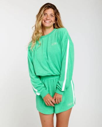 Sudadera Mujer col rond High Tide Terry - Green