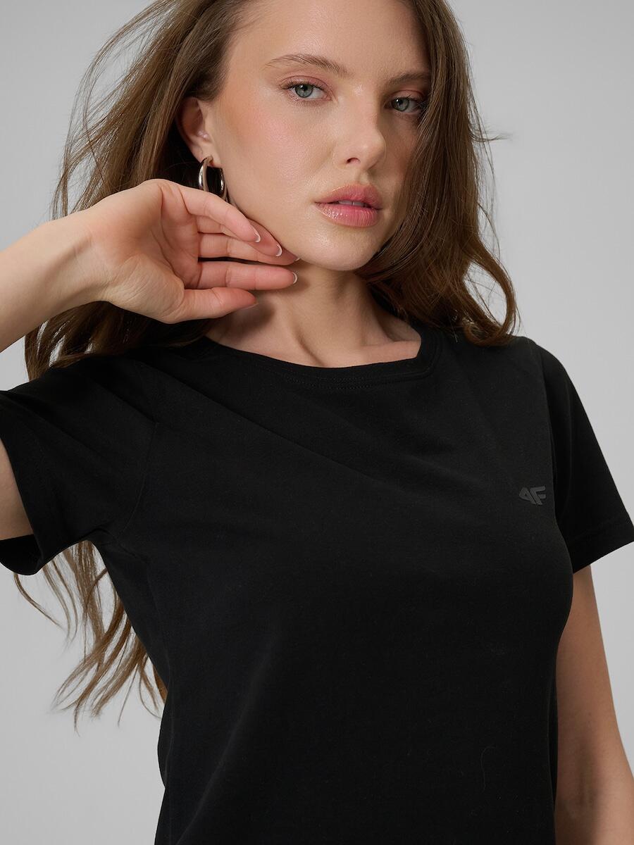 T-shirt slim gładki damski 4F 4FRSS26TTSHF3628 4/6