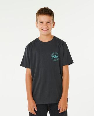 T-shirt jongens à manches courtes stapler - washed black