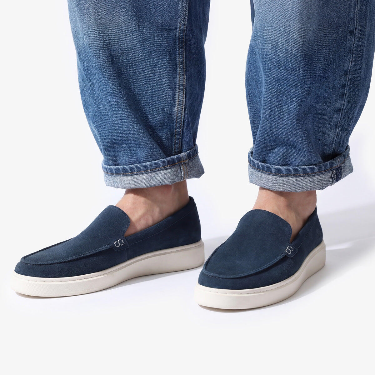 Mocassino Kentucky in pelle nabuk blu navy 2/6