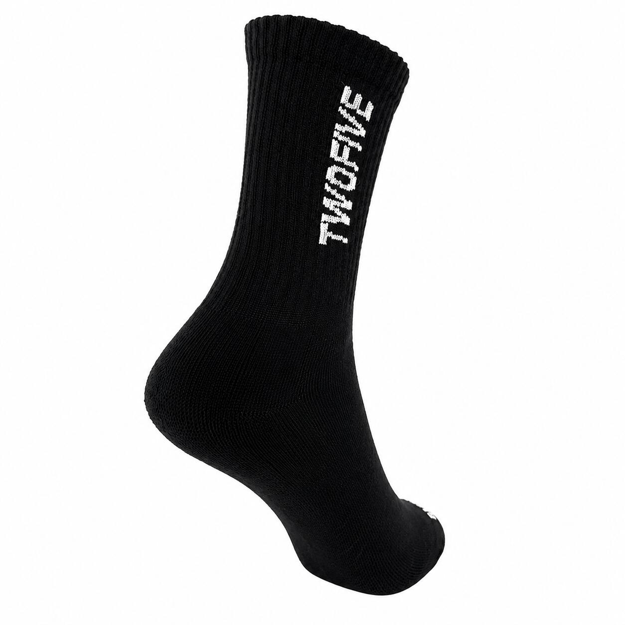 Meias Desportivas Unissexo TWOFIVE - Algodão Acolchoado - 3 Pares - Preto 6/6