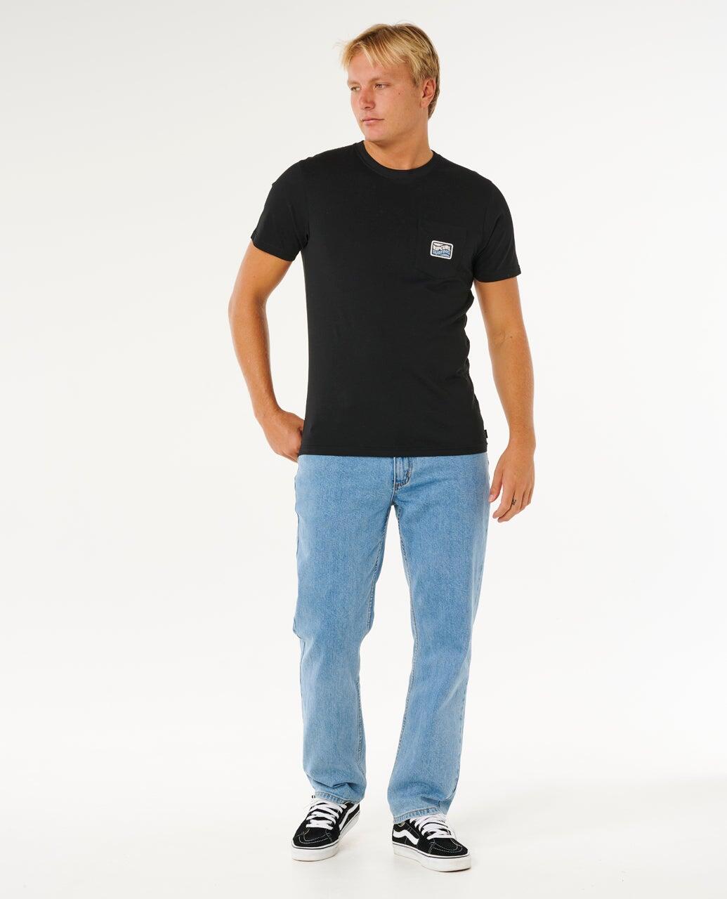 T-shirt Homme Streamline Pocket Badge Standard Tee - Black 4/6