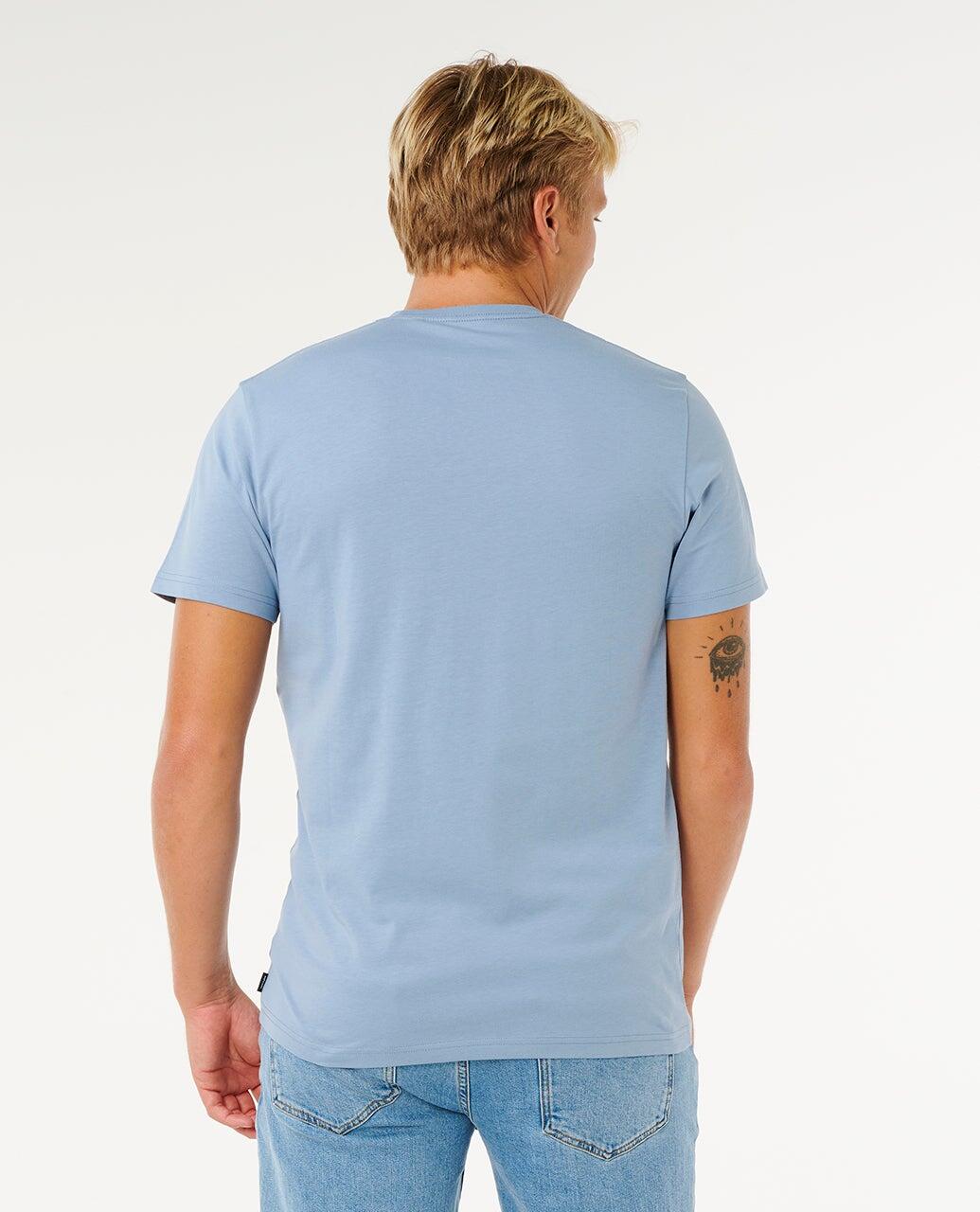 T-shirt Homme Streamline Embroid Standard Tee - Faded Denim 3/6