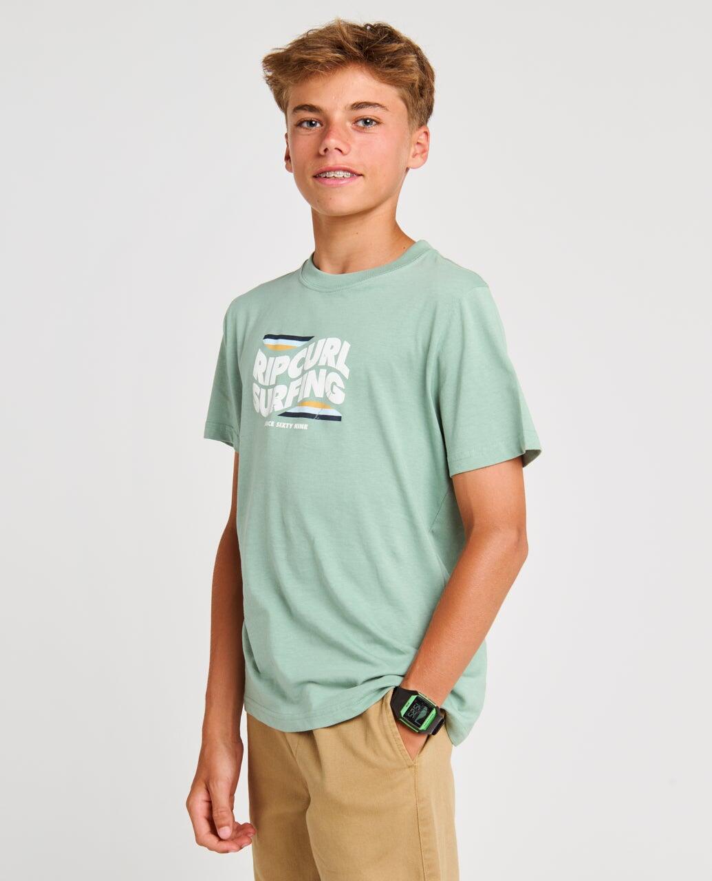 T-shirt Garçon Streamline Big Logo Tee - Aloe 2/5