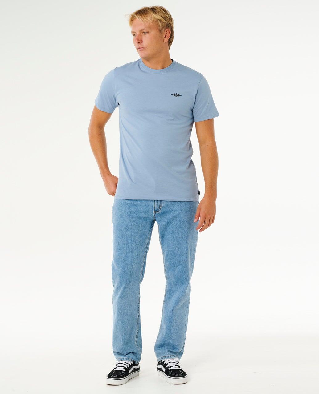 T-shirt Homme Streamline Embroid Standard Tee - Faded Denim 4/6