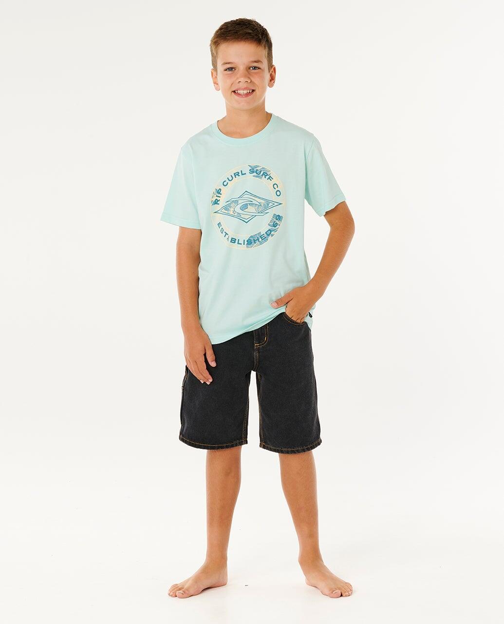 T-shirt Garçon Staple Filler - Light Aqua 4/6