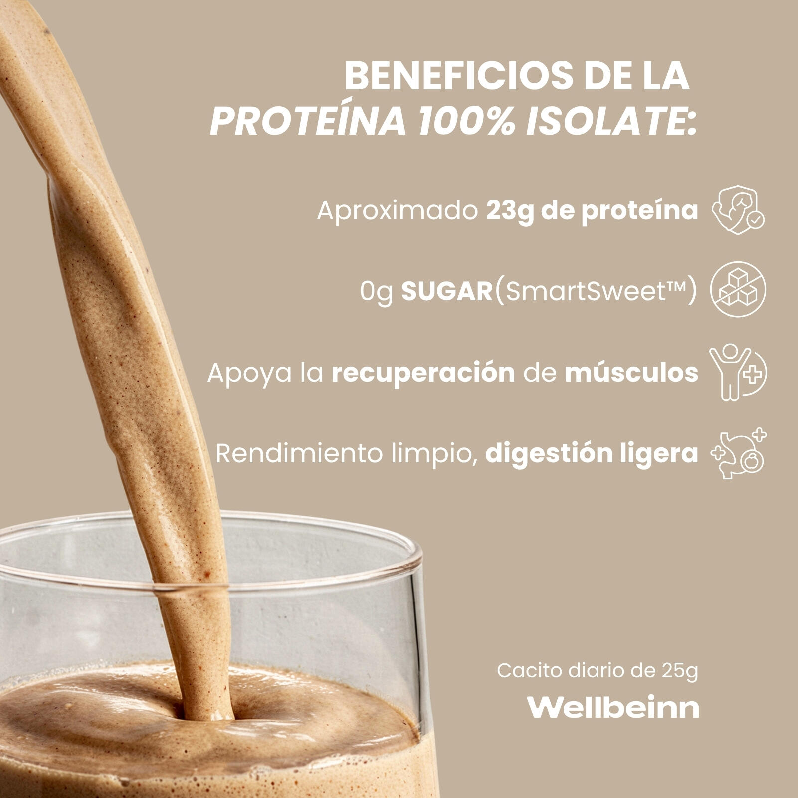 Proteinn by Wellbeinn — Whey Isolate Cookies 1kg | 89% Pureza, Sin Azúcares Añad 2/7