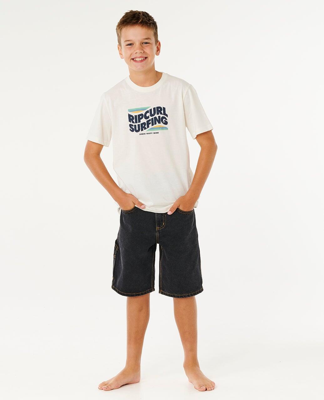 T-shirt Garçon Streamline Big Logo Tee - Bone 4/7