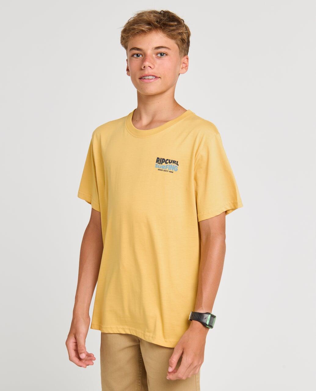 T-shirt Garçon Streamline Lineup Tee - Ochre 2/6